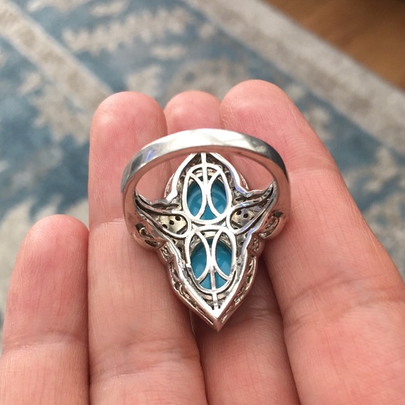 Sleeping beauty & tanzanite gold silver ring - Picture 4 of 7